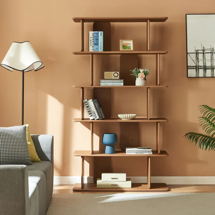 Bücherregal Gäljami 180x100x35 cm Walnussoptik [en. casa] – Bild 3