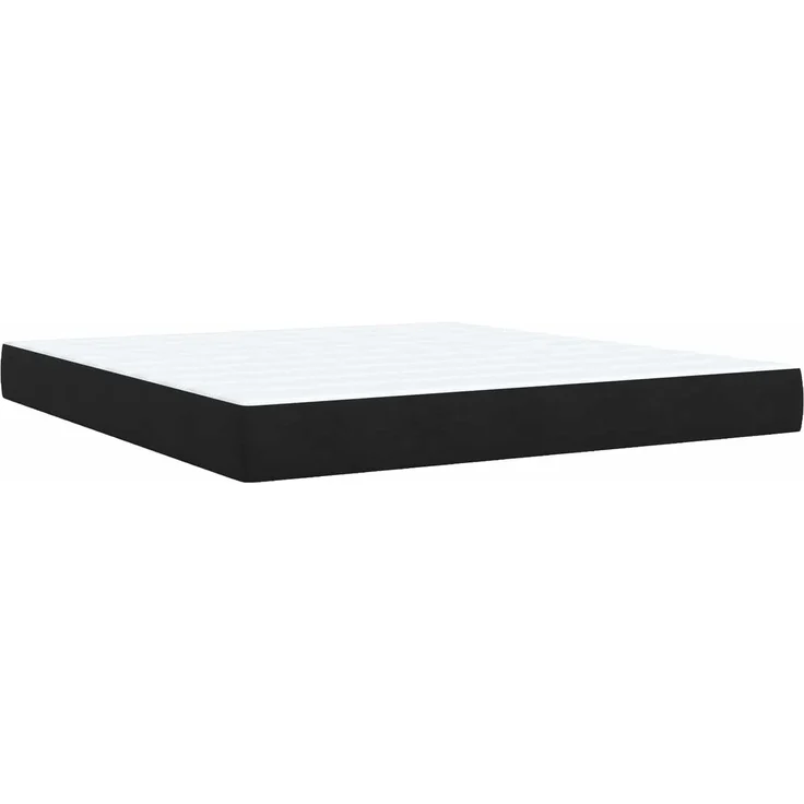vidaXL Boxspringbett mit Matratze Schwarz 180 x 200 cm Samt 3450772 – Bild 6