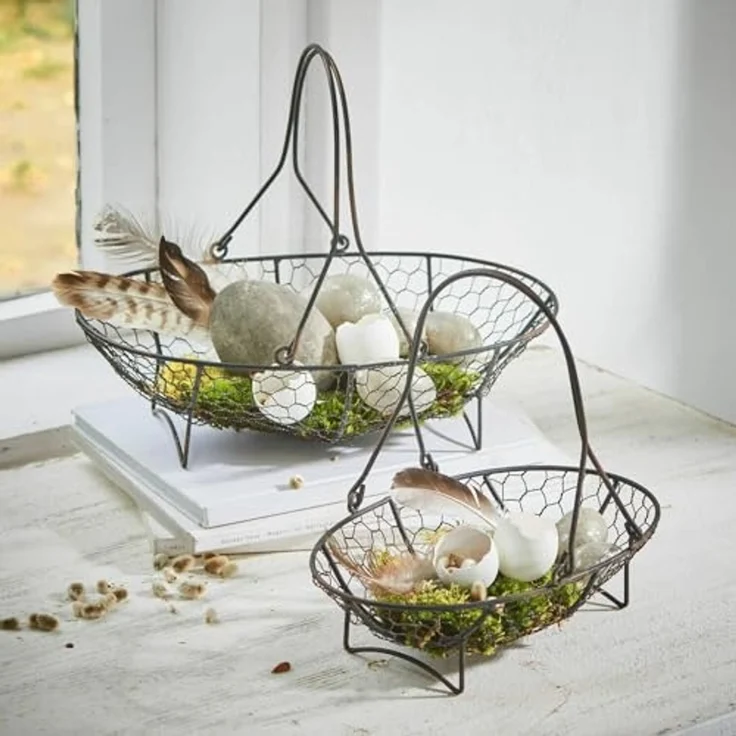 Mirabeau Dekokorb Korb 2er Set Serrie schwarz (2er Set, 2er Set) – Bild 3