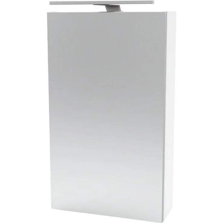 Fackelmann SBC SCENO Gäste-WC Spiegelschrank 40 cm, Weiß matt, rechts
