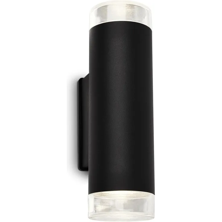 BRILONER – LED Wandleuchte aussen, LED Wandlampe schwarz, IP44 Spritzwasserschutz, 4000K neutralweißes Licht, GU10 inkl.