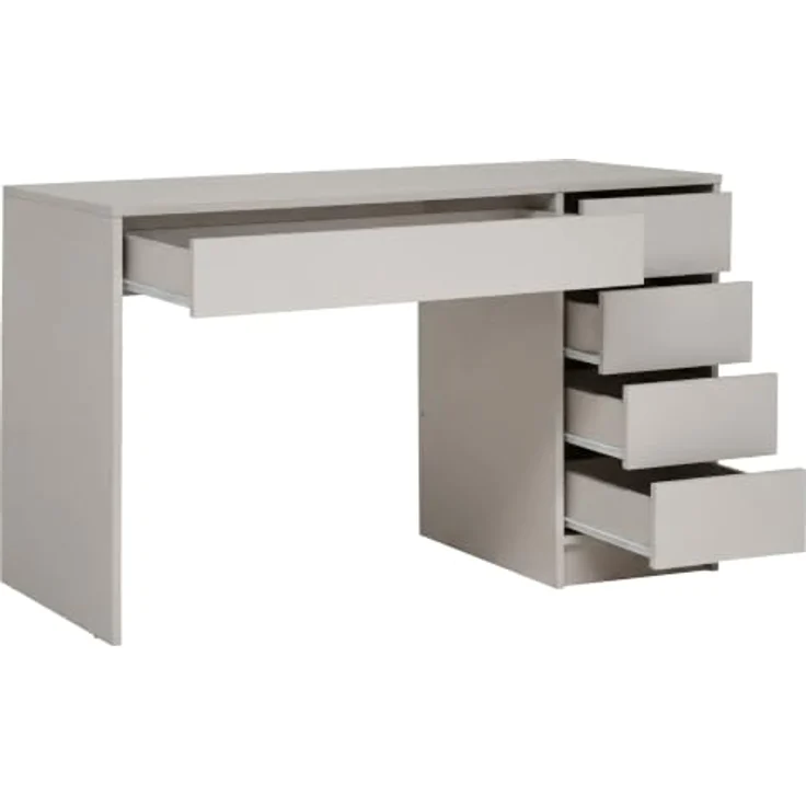 Beautysofa Schreibtisch Malta 120 cm, funktionales Design für Home Office, rechts/links montierbar, Weiß oder Kaschmir, mit oder ohne Griffe – Bild 4