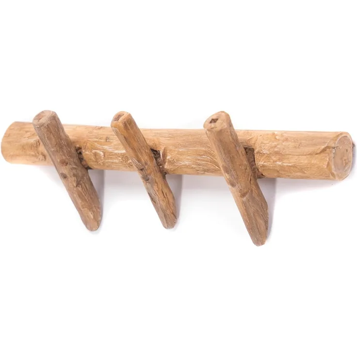 DESIGN DELIGHTS Wandgarderobe WANDGARDEROBE "KYRA 35", Holz massivholz, Ast Kleiderhaken