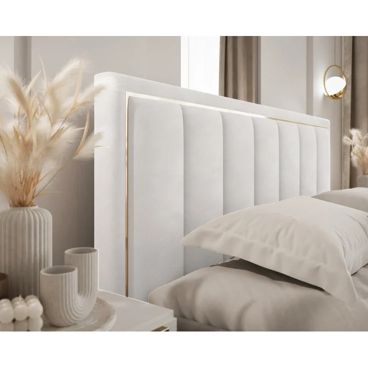 Lookway Polsterbett AURELIA mit Bettkasten und Metallgestell 140x200 – Jasmine 20 – Bild 2