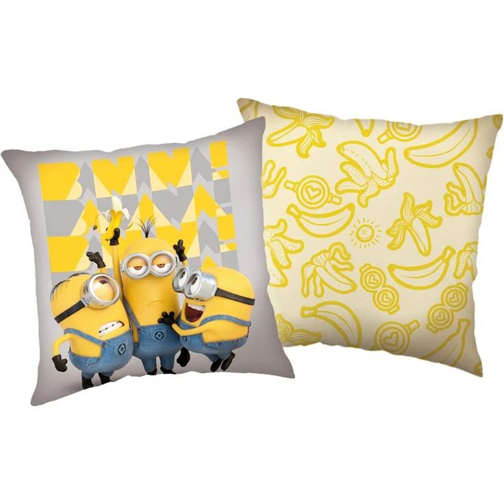 Minions Crazy Mood Dekokissen Kissen 40x40 cm Banane Gelb – Bild 1