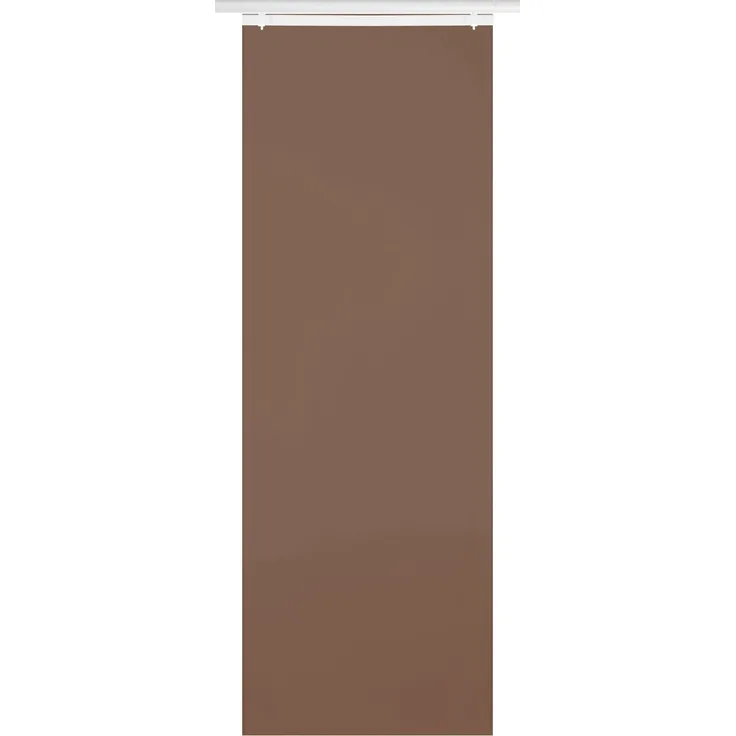 Bestlivings Flächenvorhang Elena (B x H) 60 x 260 cm inkl. Zubehör Dunkelbraun, transparenter einfarbiger Schiebevorhang, in vielen Farben