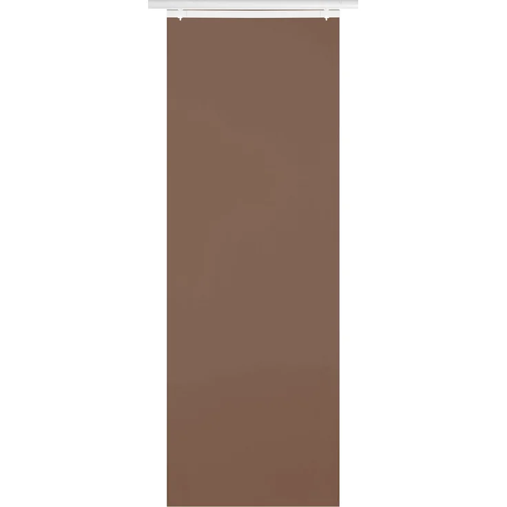 Bestlivings Flächenvorhang Elena (B x H) 60 x 260 cm inkl. Zubehör Dunkelbraun, transparenter einfarbiger Schiebevorhang, in vielen Farben – Bild 1