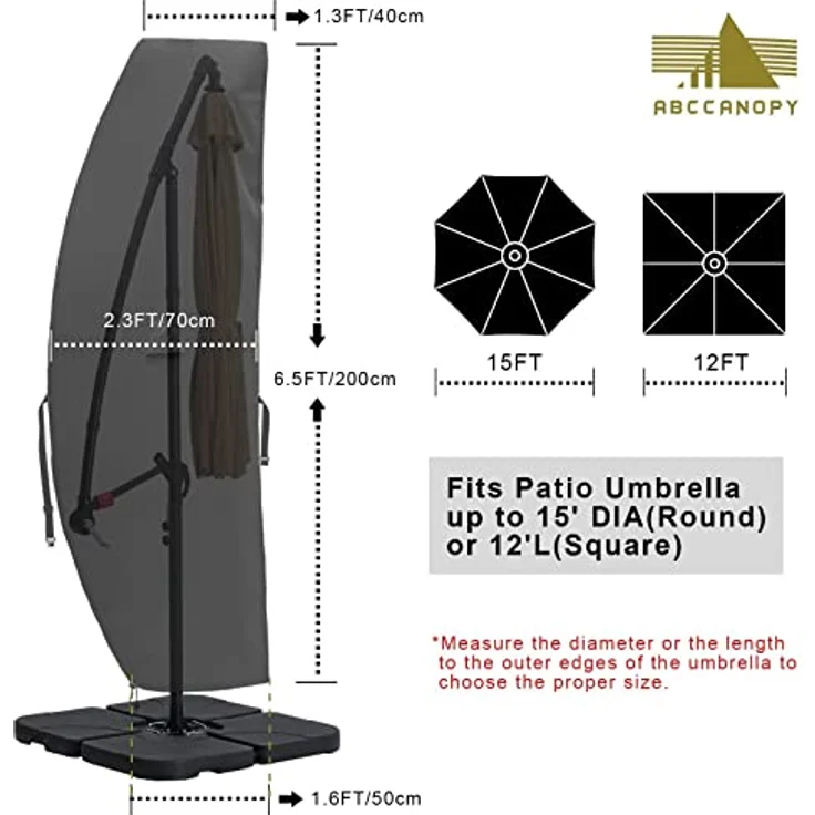 ABCCANOPY Schutzhülle für Sonnenschirm – Bild 3