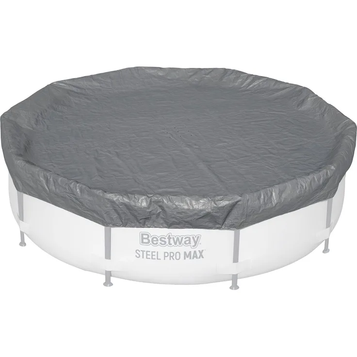 Bestway Winterfeste Premium-Abdeckplane Ø 305 cm Grau rund