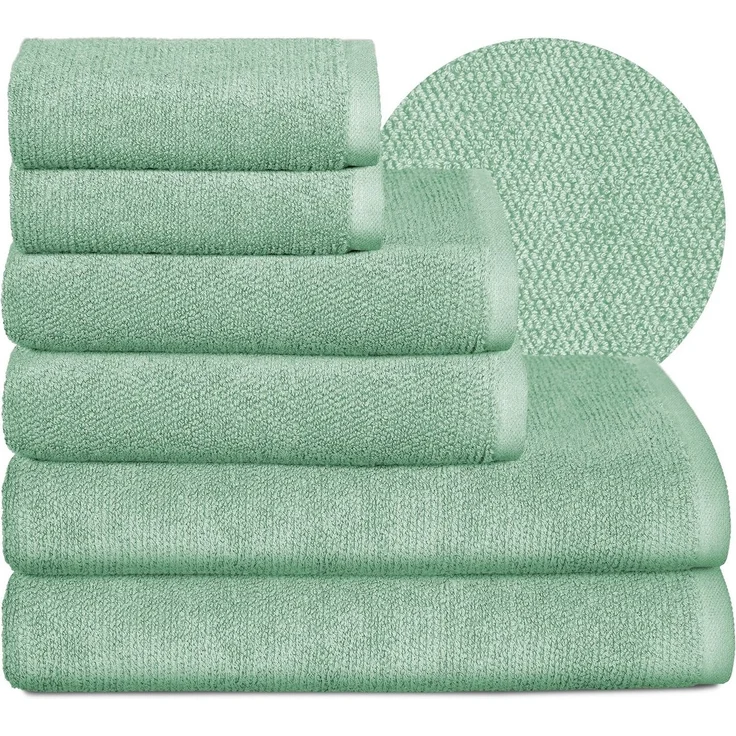 Beautex Handtuch Set Handtuch Set, Made in Europe, Frottier (Multischlaufen-Optik, Frottier Premium Set aus 100% Baumwolle 550g/m) – Bild 1