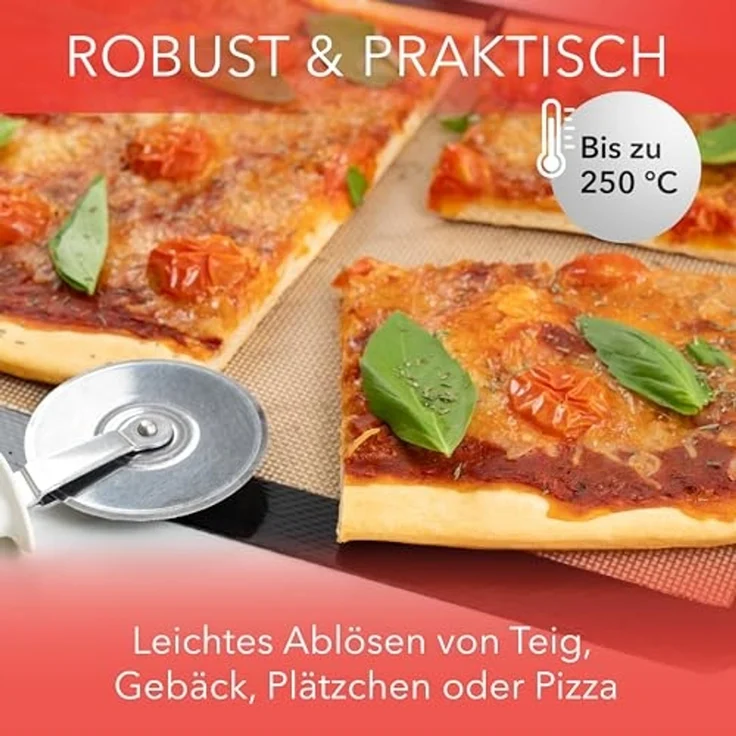 AVANA Backmatte aus Silikon Wiederverwendbare Backfolie Teigmatte Backunterlage, Silikon (3er Set), antihaftbeschichtet, rutschfest, hitzebeständig – Bild 6