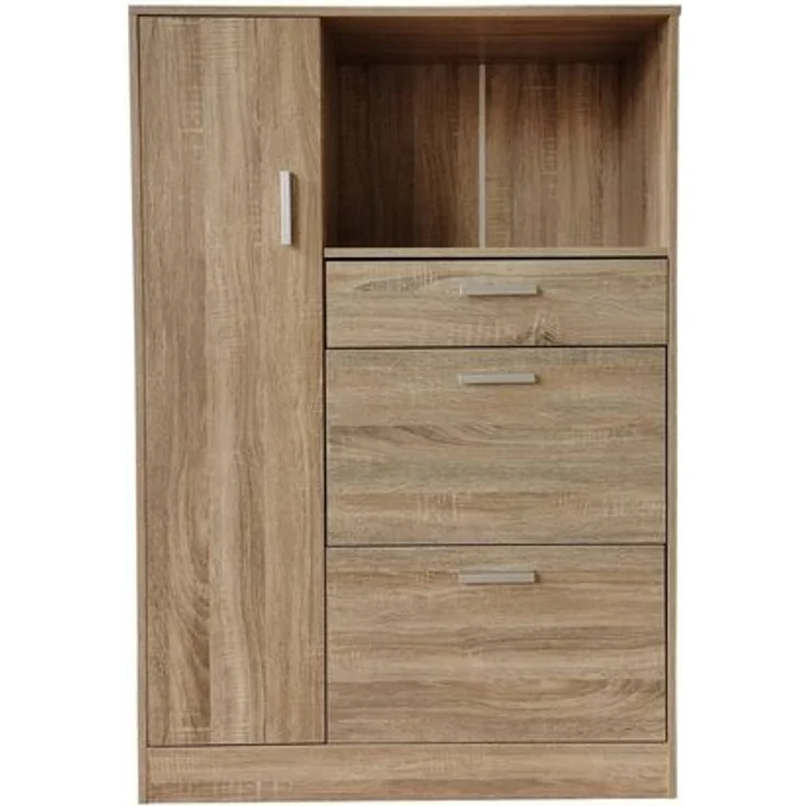 HTI-Line Küchenbuffet Küchenschrank Kombi L Blanca (Stück, 1-St, 1 Küchenschrank Kombi L Blanca) Küchenbuffet Mehrzweckschrank Mikrowellenschrank – Bild 4
