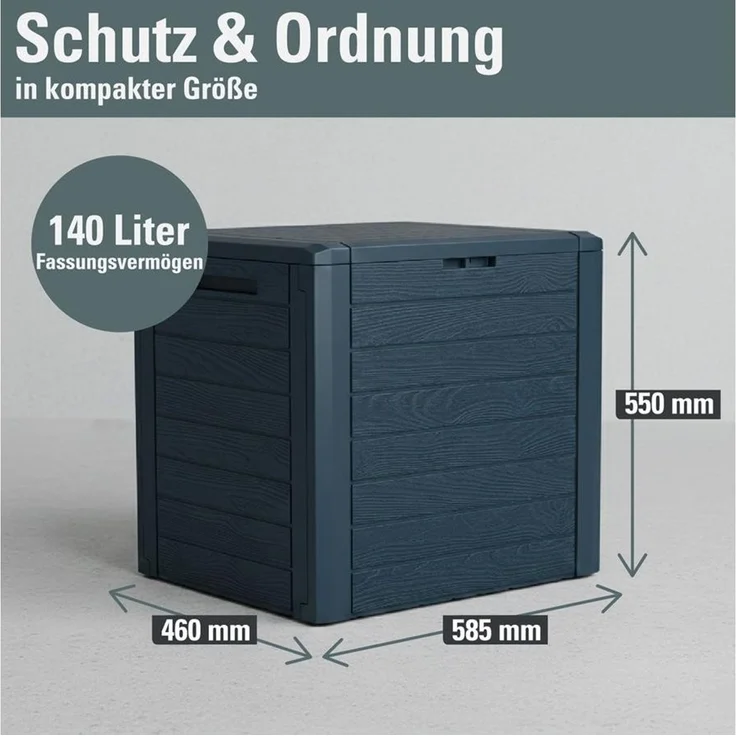 Auflagenbox Woodebox 140 Liter anthrazit – Bild 2