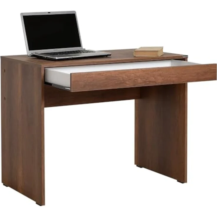 Stylish Study Desk, Oslo & Walnut, 90 x 75 x 55 cm | 100% Melamine Coated Particle Board, 16 mm Thickness | Ideal for Modern Home Office & Study – Bild 4
