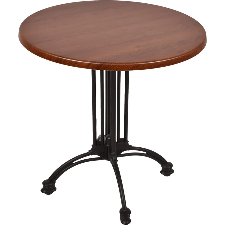 Bistrotisch Set Bennet Ø70cm Tischgestell Aluminium schwarz Garten Tisch Gestll