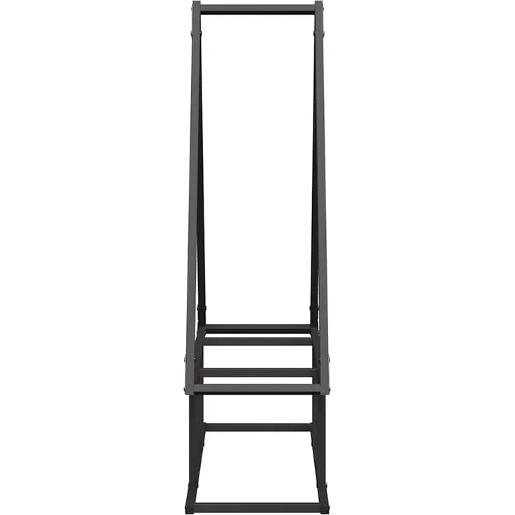 vidaXL Brennholzregal Schwarz 80x25x90 cm Kaltgewalzter Stahl 864315 – Bild 5