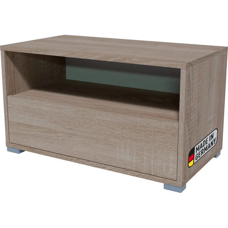 BADEDU VEER Regal 70 cm breit, Braun, 2 Fächer mit Tür – Bild 1