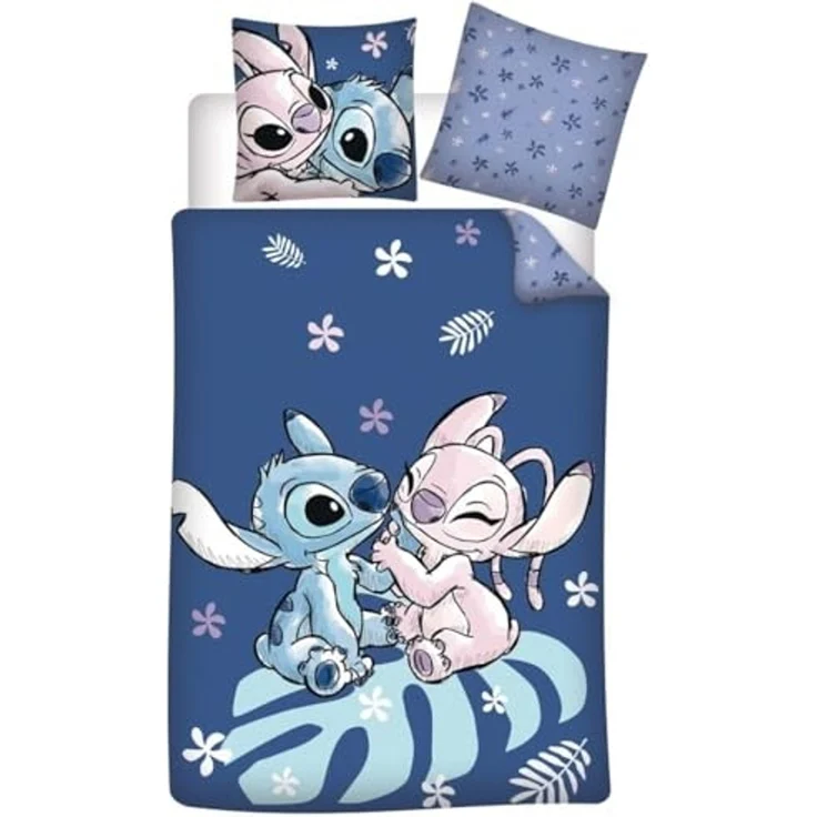 Lilo & Stitch Bettwäsche Set Bettbezug 140x200 cm + 65x65 cm Baumwoll-Mix – Bild 2