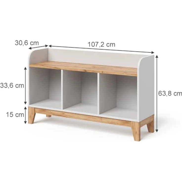 Vitalispa Kindersitzbank Weiß/Artisan 107.2 x 63.8 cm, Malia – Bild 4