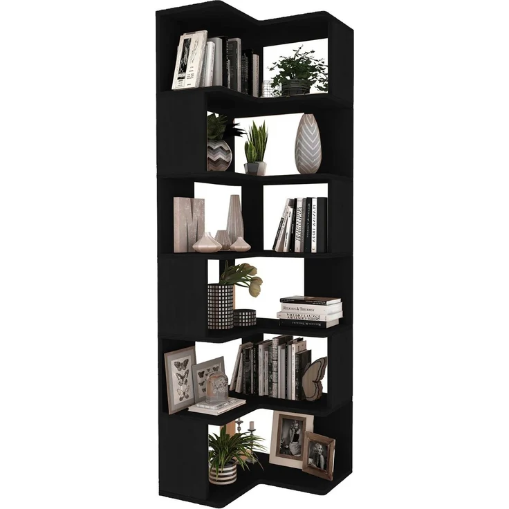 Skye Decor 'CPT4804-150' Schreibtisch mit Bücherregal, Schwarz, 150 x 75 x 60 cm – Bild 4