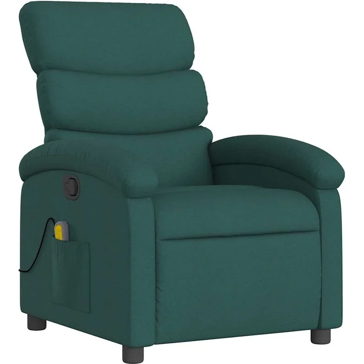 vidaXL Massage-Relaxsessel, dunkelgrüner Stoff 3205812 – Bild 2