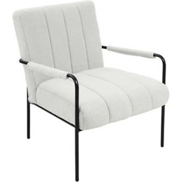 SVITA Loungesessel KYLE, Loungestuhl, Teddy-Boucle, Weiß – Bild 6