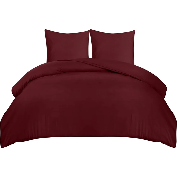 Utopia Bedding Bettwäsche 220x240 Set - Mikrofaser Bettbezug 240x220 cm + 2 Kissenbezüge 65x65 cm - Burgund – Bild 1