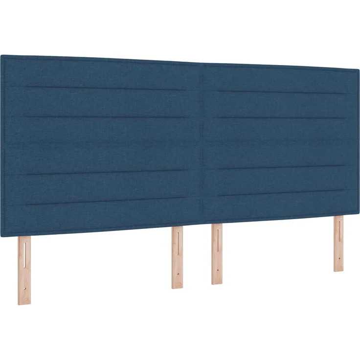 vidaXL Ottoman Bett mit Matratze mit Kopfteil Blau 200 x 200 cm Stoff 3457438 – Bild 4