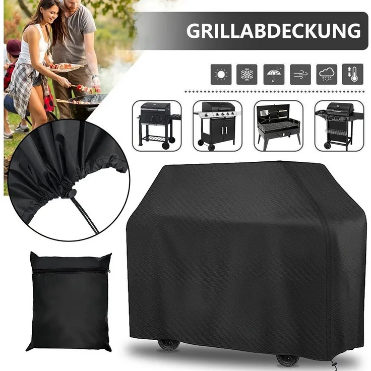 OSTWOLKE Grillabdeckhaube Gasgrill Abdeckung Grillabdeckhaube BBQ Schutzhülle Regenschutz Haube
