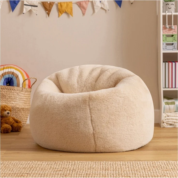 icon Sitzsack Flauschig aus Kunstfell für Kinder, mit Füllung, Made in Germany, für Kinderzimmer, flauschig – Bild 2