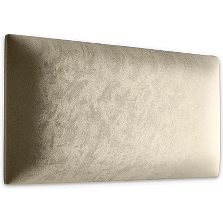 Muralo Samt Wandkissen Stoff Polsterpaneel Schlafzimmer Wohnzimmer Bett Wandpolster Bettkopfteil Lendekissen Modern Luxus Gepolstert Polster Paneel (Creme, 60x40 cm) – Bild 4