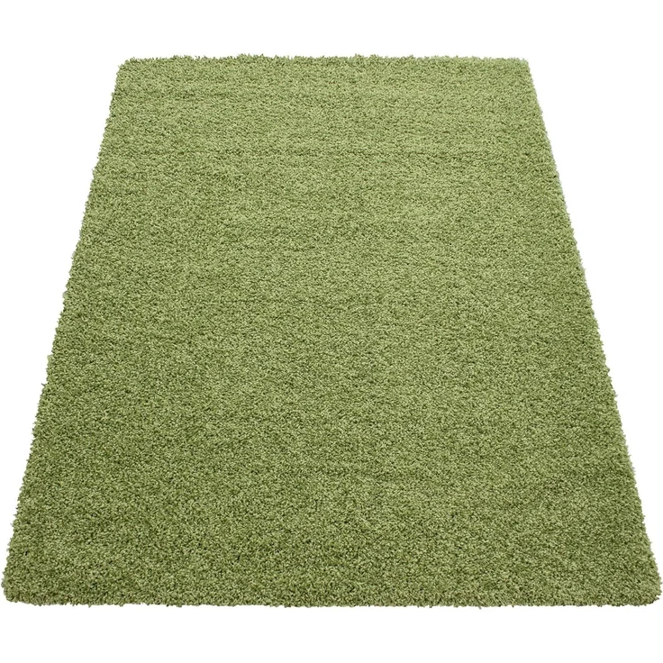 Carpetsale24 Shaggy Hochflor Teppich Wohnzimmer 300x400 cm Grün Modern - Teppich Flauschig, Extra Weich, Pflegeleicht und einfarbig - für Schlafzimmer, Esszimmer - Ideal als Küchenteppich – Bild 2