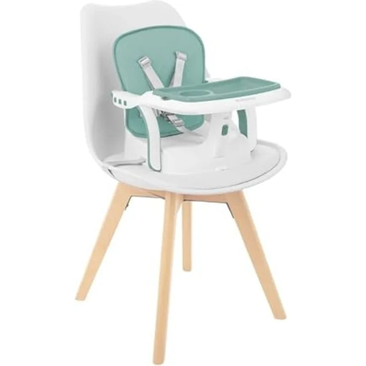 Kikkaboo Kinderstuhl, Boostersitz Chewy, Doppeltablett, Sicherheitsgurt, faltbar grün – Bild 6