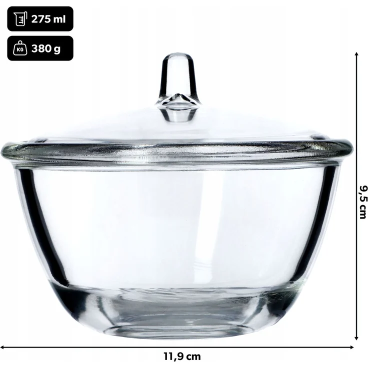 KADAX Zuckerdose, Zuckerdose mit Deckel, Zuckerbehälter aus Glas, elegant – Bild 3