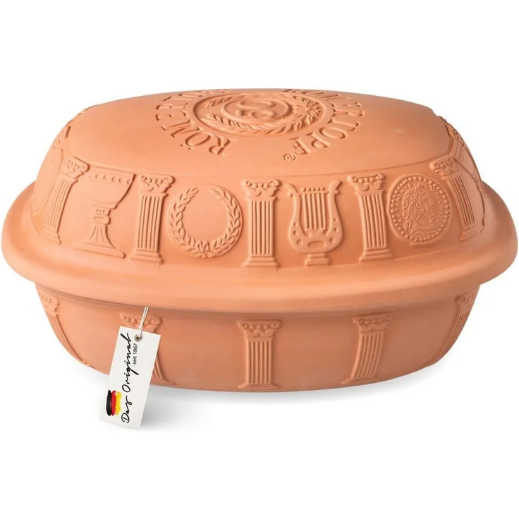 RÖMERTOPF Bräter 50 Jahre JUBILÄUM Bräter, 5 Liter, Keramik, Keramik (Set, Terracotta), antihaft
