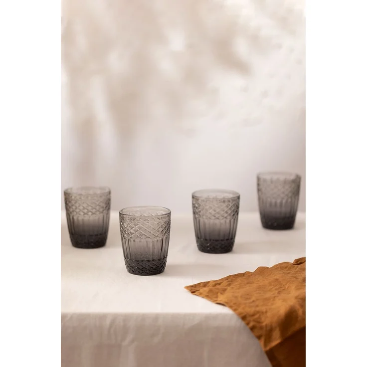 Hermia Concept 'Vega 300 - Fume' Gläser-Set (4-teilig), Rauchgrau, 8,2 x 8,2 x 9,9 cm, 300 ml – Bild 1