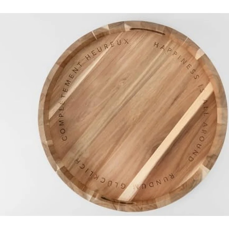 Räder Holztablett Rundum glücklich D. 40,5cm H. 5cm – Bild 2