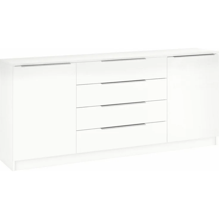borchardt Möbel Kommode Oliva, Kommode mit Metallgriffen, Modernes Sideboard mit 2 Türen und 4 Schubkästen, Breite 166 cm – Bild 2