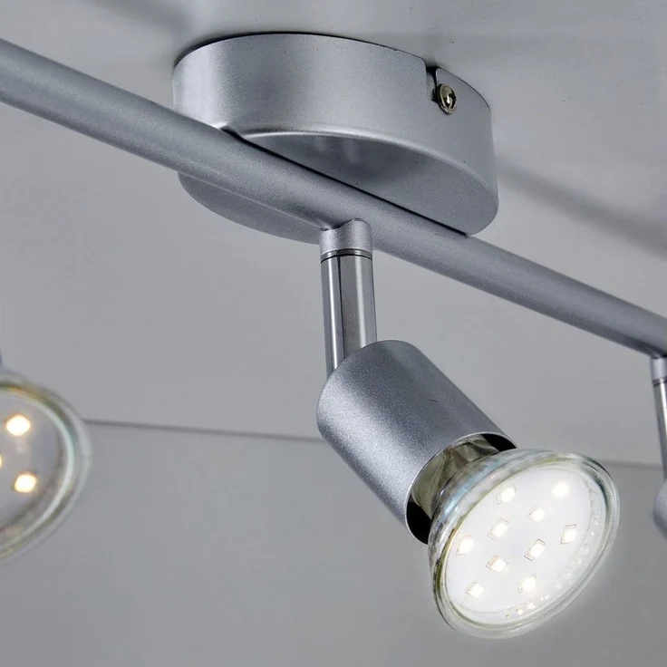 B.K.Licht Deckenleuchte Deckenspot 3x3W 750lm 3000K - 30-01-03-T, LED wechselbar, Titanfarbig Schwenkbar Drehbar GU10 Modern – Bild 3