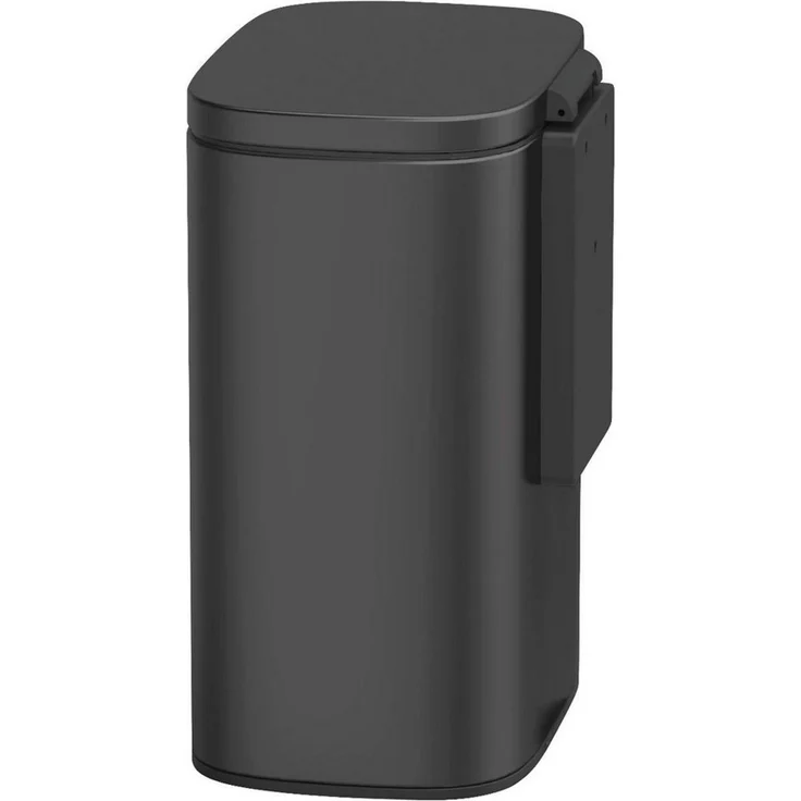 Wenko 'Sare' Wand-Kosmetikeimer mit Deckel und Easy-Close Absenkautomatik, 5 Liter, Schwarz – Bild 2