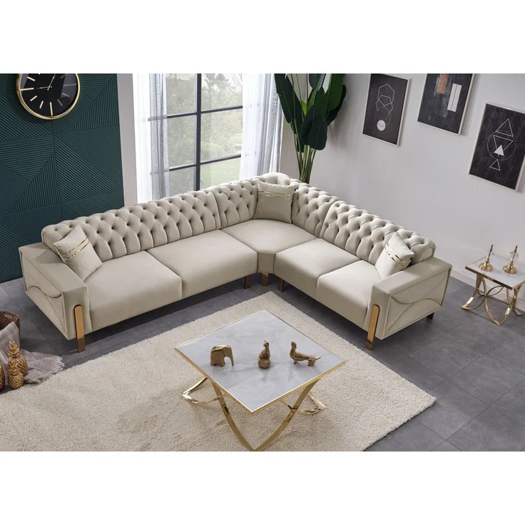 Ecksofa "Armeria"-Beige – Bild 1