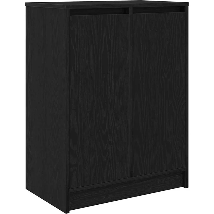 vidaXL Schuhschrank Schwarz Eichen-Optik 57x34x76 cm Holzwerkstoff 861869 – Bild 2