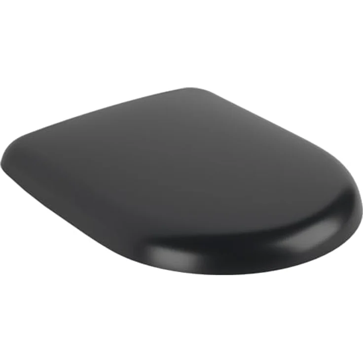 Villeroy & Boch Antao WC-Sitz, Toilettendeckel mit Absenkautomatik, abnehmbarer Toilettensitz aus bruchsicherem Duroplast, Klodeckel Original Ersatzteil, D-Form, Pure Black, matt – Bild 5