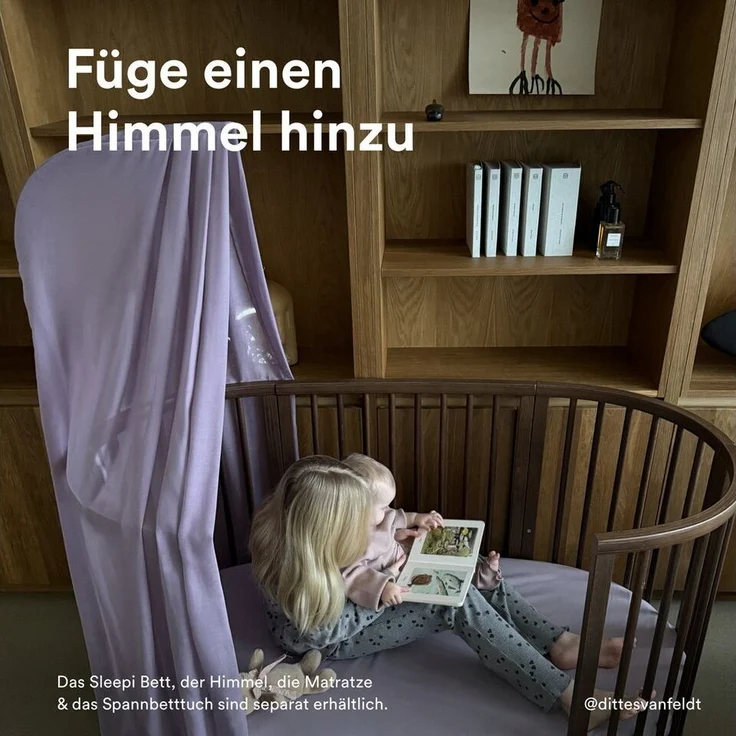 Stokke Himmelstange Sleepi Himmelstange V3 - Hergestellt aus massivem Buchenholz, 1-läufig, Buchenholz, Kompatibel Sleepi Bett & Mini V3 – Bild 2