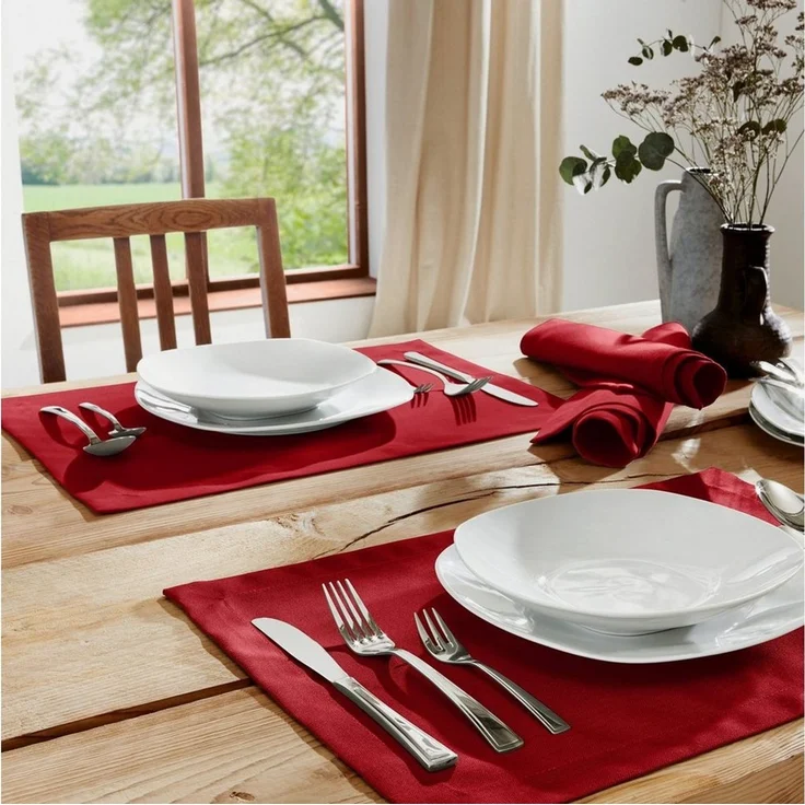 Erwin Müller Platzset Tischset "Madrid" 2er-Pack, fleckabweisend Uni – Bild 2