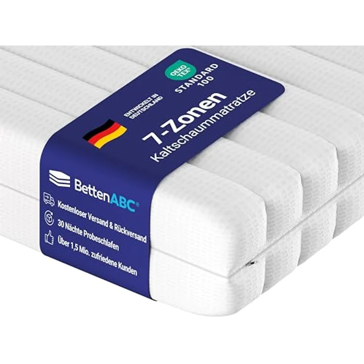 Betten-ABC KSP-500 XXL, Matratze in Härtegrad H4 Kaltschaummatratze in Härtegrad 4, Bezug waschbar, Größe: 160x220 – Bild 2