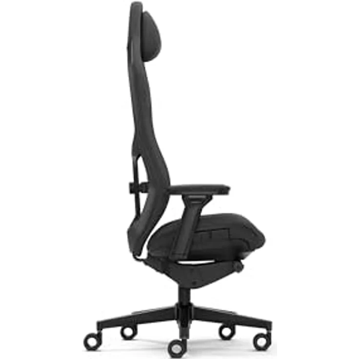 Fractal Design Refine Fabric Dark Gaming Chair - Ergonomic Office Desk Chair with 4D Adjustable Armrests, High-Back Support, Lumbar Cushion, Premium Fabric, and Memory Foam Neck Support – Bild 3