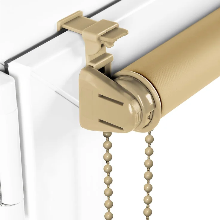 Verdunkelungsrollo Klemmfix ohne Bohren 50x210 cm Beige Verdunklungsrollo Fensterrollo Rollo Seitenzugrollo Klemmrollo für Fenster & Tür – Bild 2