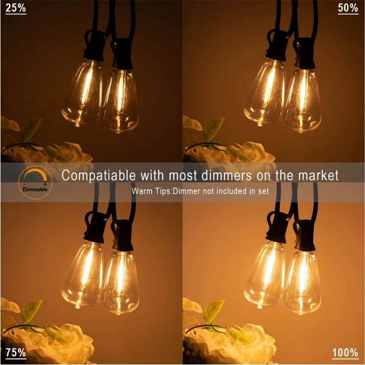 Athlix LED-Lichterkette ST38 LED-Lichterkette für den Außenbereich, dimmbar, wasserdicht, bruchsicher, sicheres Handling – Bild 4