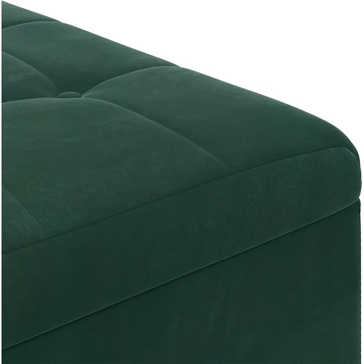 vidaXL Ottoman mit Stauraum Dunkelgrün 80 x 80 x 45 cm Samt 876842 – Bild 7